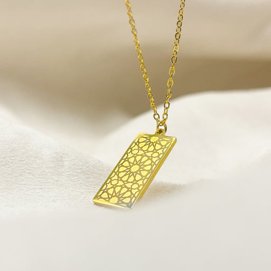 Morrocan Geometric Pattern Necklace